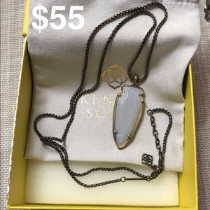 EUC White Banded Agate Kimmy Necklace